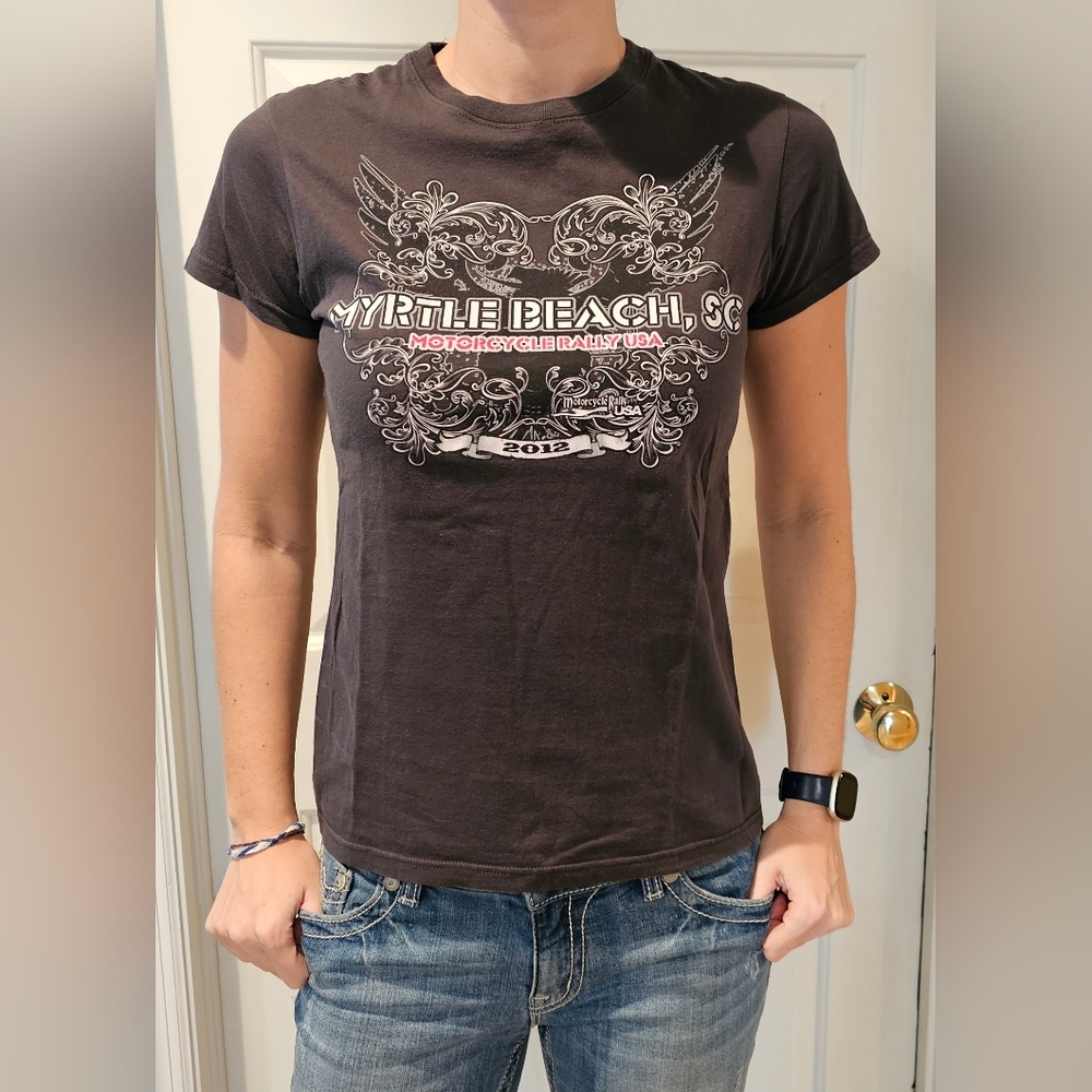 Women's Gray Harley-Davidson T-shirt. L